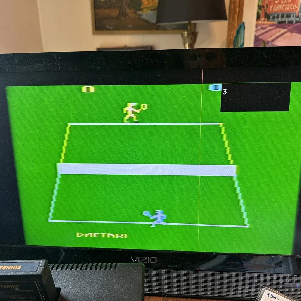 4x Dactar Atari 2600 Brazil South America Carts Commando Grand Prix Tennis NTSC